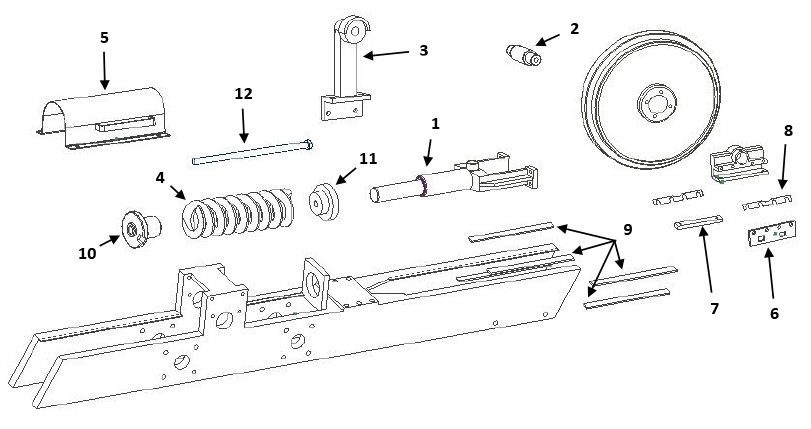 John Deere 450B Dozer parts diagram