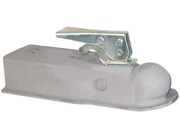 Straight Tongue Coupler - 2 Inch Ball, 2-1/2 Inch Channel, 300 Pound Tongue Weight, Primed Steel, No Mounting Holes