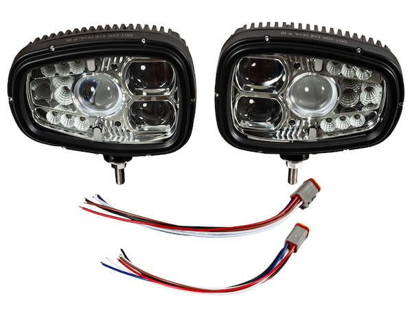 heated led snow plow lights