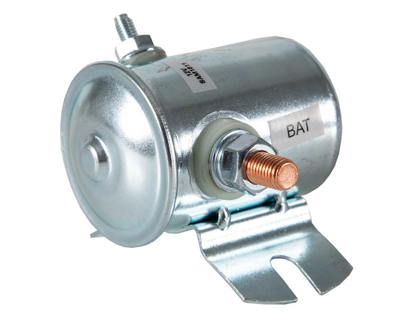 Continuous Duty 12 Volt Steel Case Insulated Solenoid GND To Activate