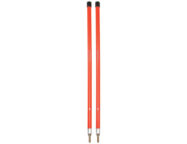 3/4 x 28 Inch Fluorescent Orange Bumper Marker Sight Rods with Hardware