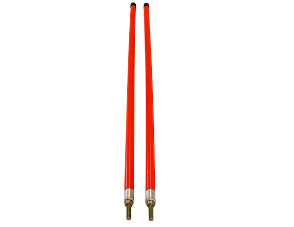 3/4 x 36 Inch Fluorescent Orange Bumper Marker Sight Rods with Hardware