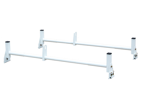 White Van Ladder Rack Set - 2 Bars And 2 Clamps