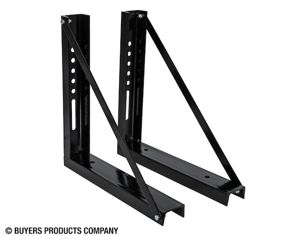 18x18 Inch Bolted Black Structural Steel Mounting Brackets