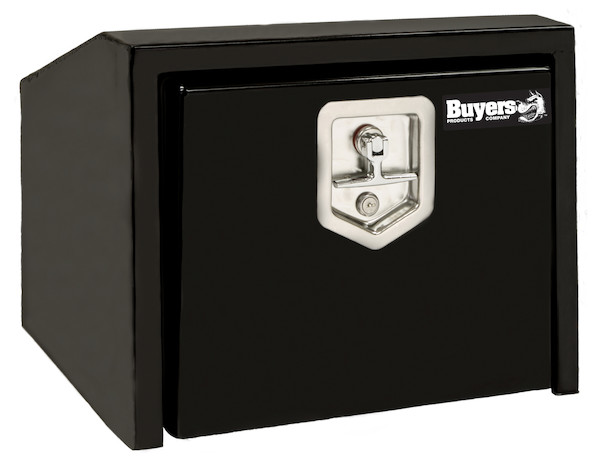 14/10.5x12x18 Inch Black Steel Underbody Truck Box With Slanted Back