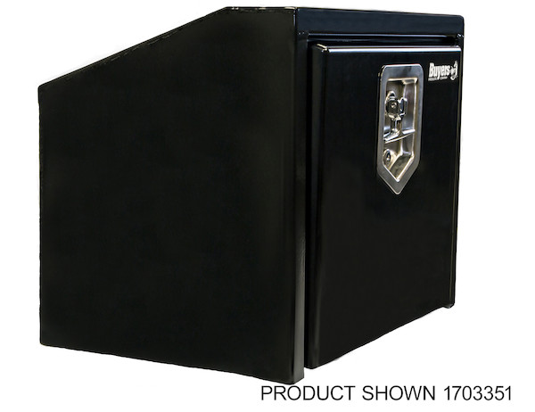 14/10.5x12x30 Inch Black Steel Underbody Truck Box With Slanted Back