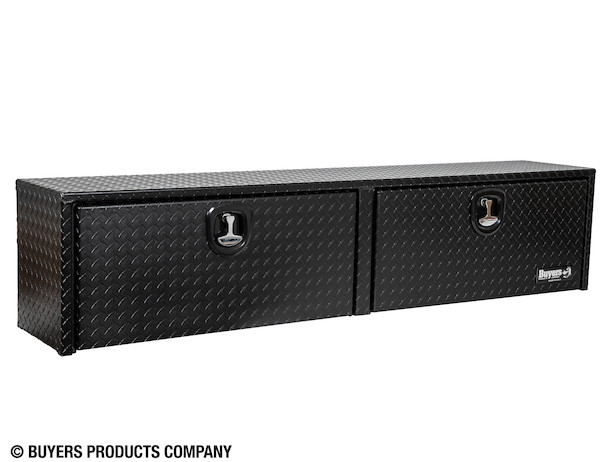 18x16x90 Textured Matte Black Diamond Tread Aluminum Topsider Truck Box