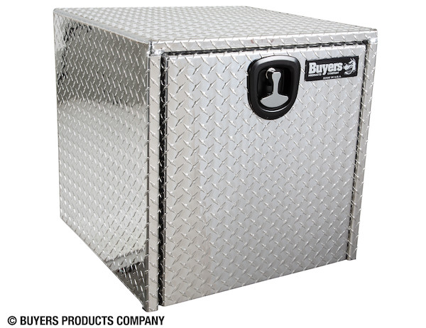 24x24x24 Inch Diamond Tread Aluminum Underbody Truck Box with 3-Pt. Latch