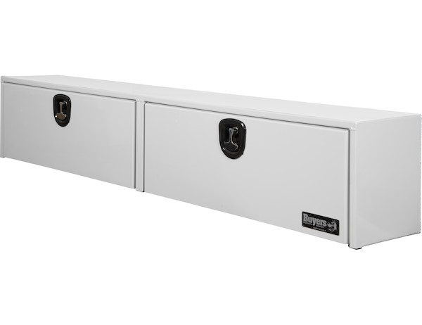 18x16x90 Inch White Smooth Aluminum Topsider Truck Box