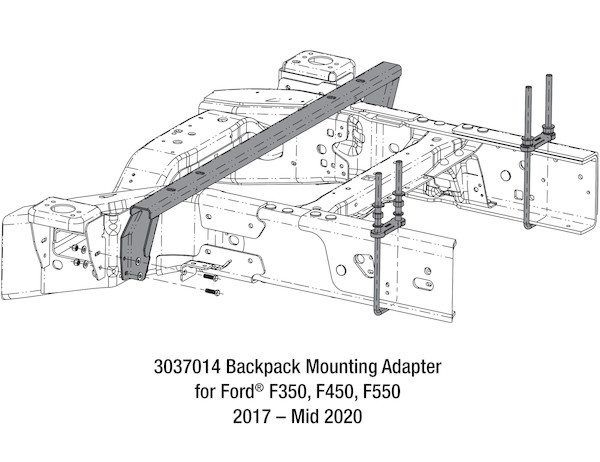 Backpack Mounting Adapter - Ford F350, F450, F550 (2017 - Mid-2020)