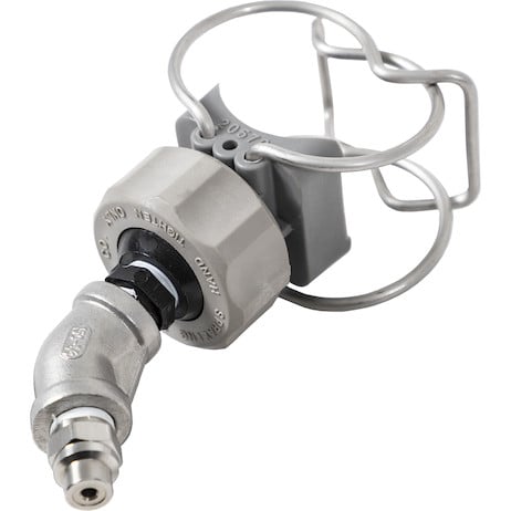 Angled Quick Connect Spray Nozzle for Three Lane Stainless Steel Spray Bars