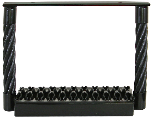 Black Powder Coated Cable Type Truck Step - 15 x 15 x 4.75 Inch Deep