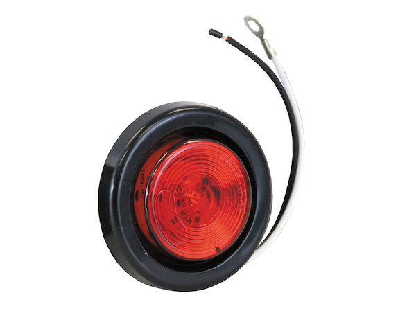 2 Inch Amber Round Marker/Clearance Light Kit With 1 LED (PL-10 Connection, Includes Grommet and Plug)