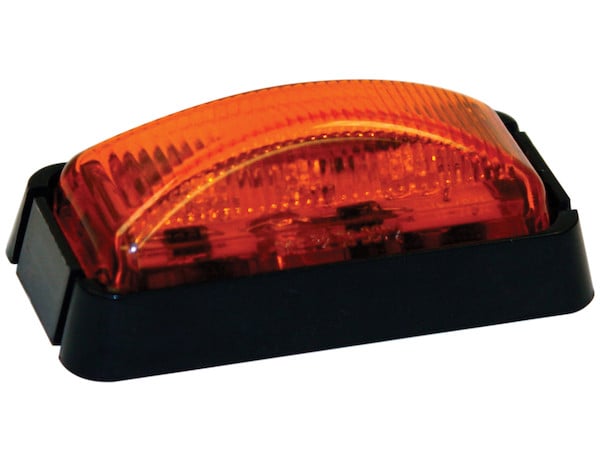2.5 Inch Amber Surface Mount/Marker Clearance Light Kit with 3 LEDs (PL-10 Connection, Includes Bracket and Plug)