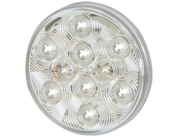4 Inch Clear Round LED Interior Dome Light With White Housing