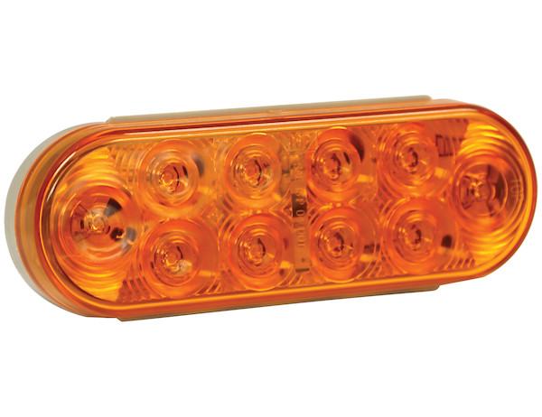 6 Inch Amber Oval Turn Signal Light With 10 LED