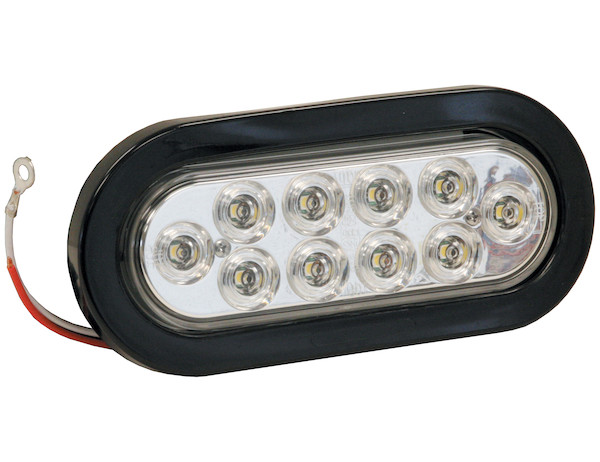 Bulk 6 Inch Clear Oval Backup Light With 10 LEDs (Sold in Multiples of 10)