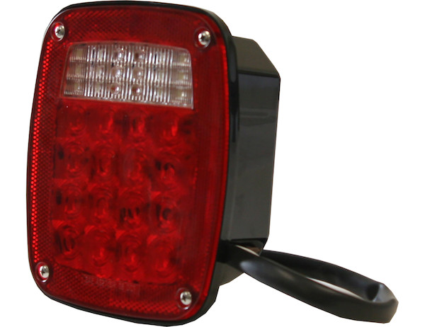 Driver Side 5.75 Inch Red Stop/Turn/Tail Light with License Plate Light
