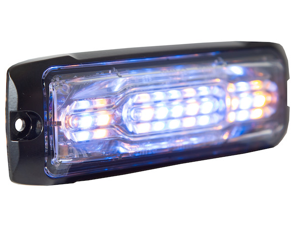 Ultra Thin Wide Angle 5 Inch Amber/Blue LED Strobe Light