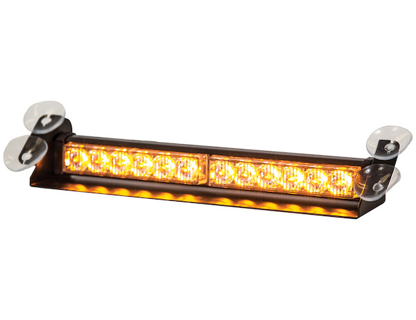 Amber Dashboard Light Bar With 12 LED - 14 x 3.75 x 2.5 Inch