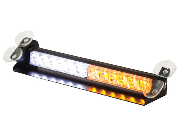 Amber/Clear Dashboard Light Bar With 12 LED - 14 x 3.75 x 2.5 Inch