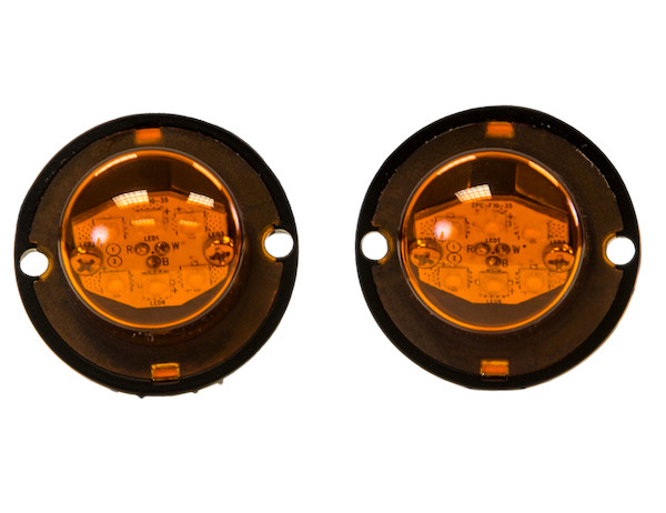 15 Foot Amber Bolt-On Hidden Strobe Kits With In-Line Flashers With 6 LED