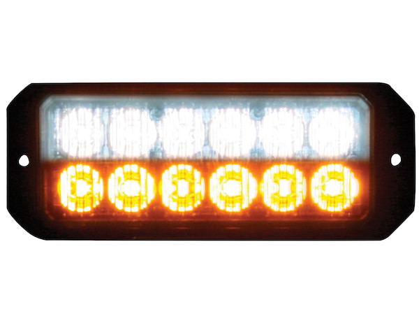 Clear/Amber Dual Row 5 Inch LED Strobe Light