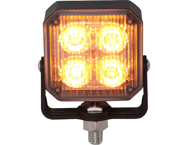 Post-Mounted 3 Inch Amber LED Strobe Light