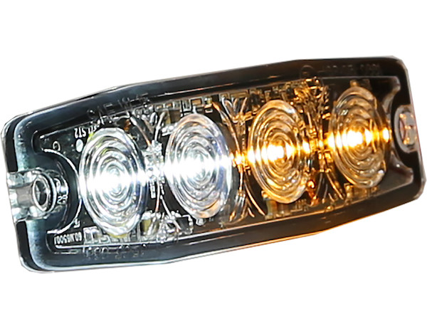 Ultra Thin 4.5 Inch Amber/Clear LED Strobe Light