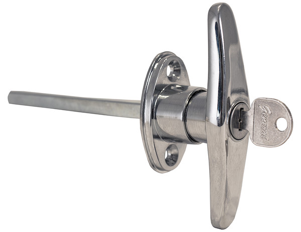 T-Type Locking Door Handle - 3-7/8 Inch Handle Length with CL001 Key