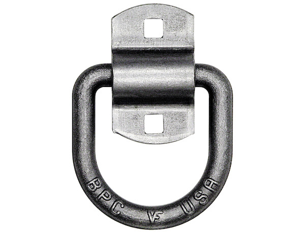 1/2 Inch Forged D-Ring With 2-Hole Mounting Bracket - Yellow Zinc Plated