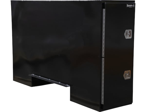 57x24x96 Inch Straight Side Black Steel Backpack Truck Tool Box - 11.26 Inch Offset Floor