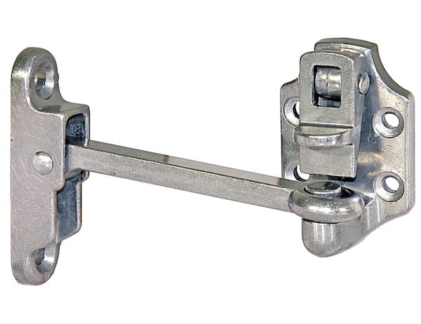 Heavy-Duty Aluminum Door Hold Back - 4 Inch Hook and Keeper