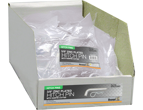 5/8 x 3.3 Inch Clear Zinc Hitch Pin With Cotter