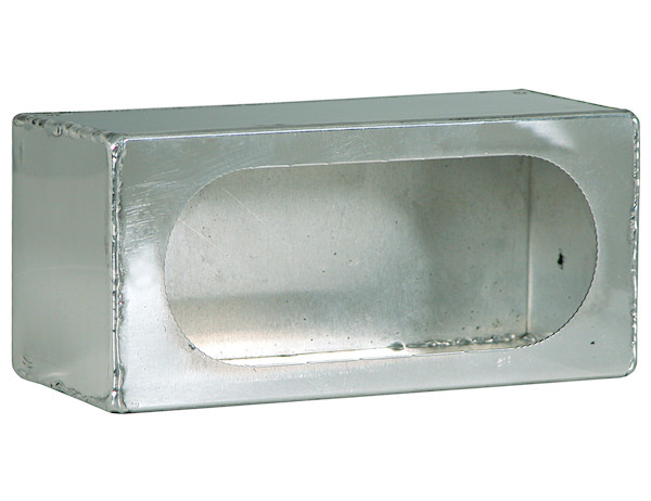 Single Oval Light Box Smooth Aluminum