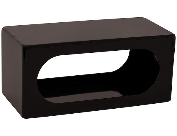 Single Oval Both Front And Back Light Box Black Powder Coated Steel