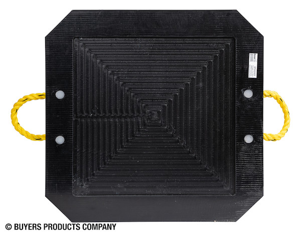 Ultra High Density Poly Outrigger Pad with Square Recess - 30 x 30 x 2 Inch