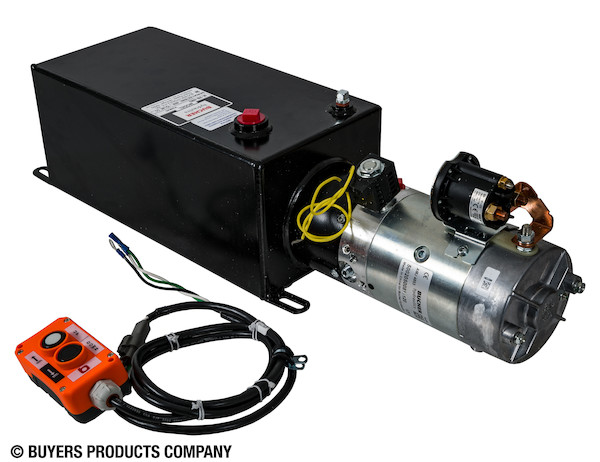 3-Way DC Power Unit with 1.5 Gallon Steel Reservoir and Electric Controls