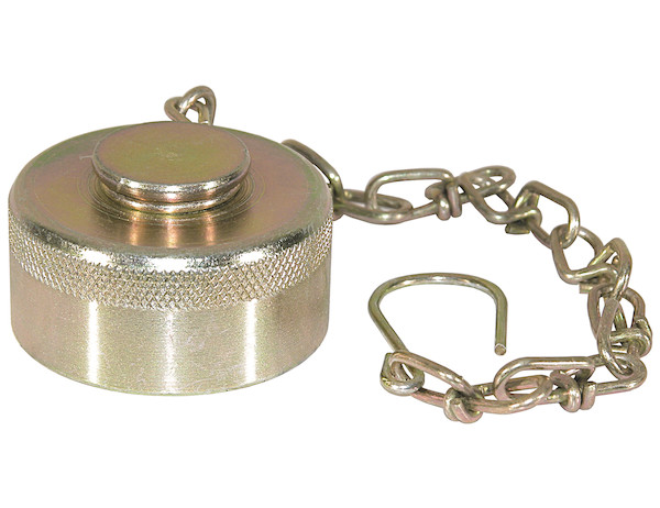 Steel Dust Cap With Chain For 1-1/2 Inch NPT Coupler