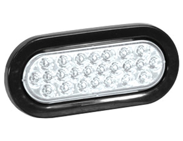 6 Inch Clear Oval Recessed Strobe Light With 24 LED