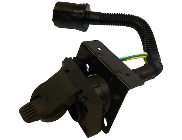 7-Way Dual-Plug OEM Trailer Connector with 8 Inch Prewired Cable