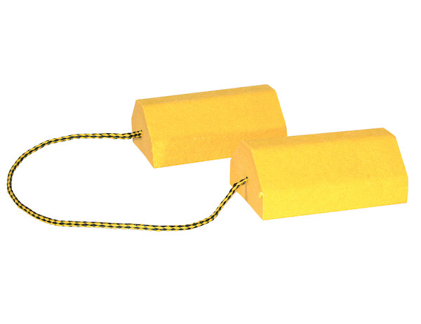 Composite Wheel Chock Set 9.5x6x4 Inch with 32.75 Inch Rope